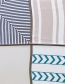 Fashion Navy Stripe&dots Pattern Decorated Scarf