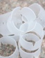 Fashion White Pure Color Decorated Balloon Arch Ring Buckle