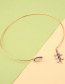Fashion Gold Alloy Plating Waterdrop Branch With Diamond Necklace