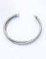 Fashion Silver Pure Color Decorated Opening Bracelet