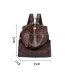 Fashion Black Soft Leather Multi-purpose Backpack