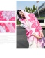 Fashion Blue+pink Camouflage Pattern Design Sunscreen Scarf