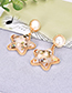 Elegant Gray Pearls Decorated Star Shape Earrings