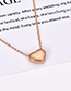 Elegant Rose Gold Heart Shape Design Pure Color Necklace
