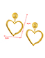 Elegant Gold Color Heart Shape Design Pure Color Necklace