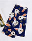 Fashion Navy Butterfly Pattern Decorated Scarf