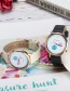 Fashion Khaki Colour Needle Decorated Simple Watch