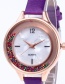 Fashion Plum Red Colored Balls Decorated Leisure Watch