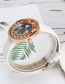 Fashion Pink Diamond Decorated Round Shape Dial Watch
