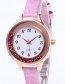 Fashion Plum Red Colored Balls Decorated Leisure Watch