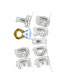 Fashion Silver Color Diamond Ring&letter Design Balloon Suits