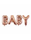 Fashion Rose Gold Pure Color Design Letter Baby Balloon