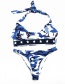 Sexy Blue Star Pattern Decorated Swimwear