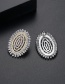 Fashion Gold Color Full Diamond Decorated Round Shape Earrings