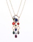 Fashion Gold Color Diamond Decorated Necklace
