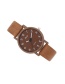 Fashion Brown Pure Color Decorated Watch