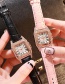 Fashion Brown Square Shape Decorated Women's Watch