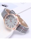 Fashion Brown Grids Pattern Decorated Watch