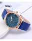 Fashion Plum Red Starry Sky Pattern Decorated Watch