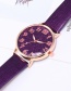 Fashion Pink Starry Sky Pattern Design Round Dial Watch