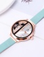 Fashion Brown Diamond&flowers Decorated Round Dial Watch