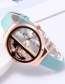 Fashion Pink Diamond&flowers Decorated Round Dial Watch
