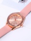 Fashion Red Pure Color Decorated Round Dial Watch
