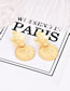 Fashion Gold Color Flower Shape Decorated Round Earrings