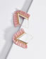 Fashion Pink V Shape Design Earrings