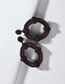Fashion Brown Pure Color Decorated Earrings