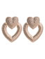 Fashion White Heart Shape Decorated Earrings