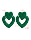 Fashion Green Heart Shape Decorated Earrings