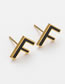 Fashion Gold Color F Shape Decorated Earrings