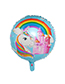 Fashion Pink Unicorn Pattern Decorated Balloon