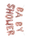 Fashion Rose Gold Letter Shape Decorated Balloon