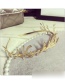 Fashion Gold Color Pure Color Decorated Hair Hoop