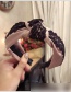 Fashion Khaki Lace Decorated Knot Shape Hair Hoop