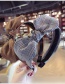 Fashion Khaki Diamond Decorated Bowknot Hair Hoop