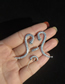 Simple Silver Color Snake Shape Decorated Earrings