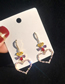 Simple Multi-color Heart Shape Decorated Earrings