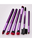 Fashion Purple Round Shape Decorated Makeup Brush (6 Pcs )