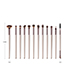 Fashion Champagne Sector Shape Decorated Makeup Brush (12 Pcs )