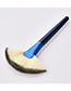 Fashion Blue Sector Shape Decorated Makeup Brush