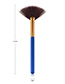 Simple Blue Sector Shape Decorated Makeup Brush