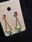 Simple Multi-color Diamond Decorated Earrings