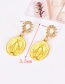 Fashion Gold Color Letter Pattern Decorated Earrings