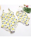 Fashion Yellow Lemon Pattern Decorated Bikini For Kids