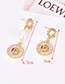 Fashion Gold Color Letter J Shape Decorated Earrings
