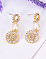 Simple Gold Color Letter G Shape Decorated Earrings