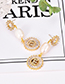Simple Gold Color Letter D Shape Decorated Earrings